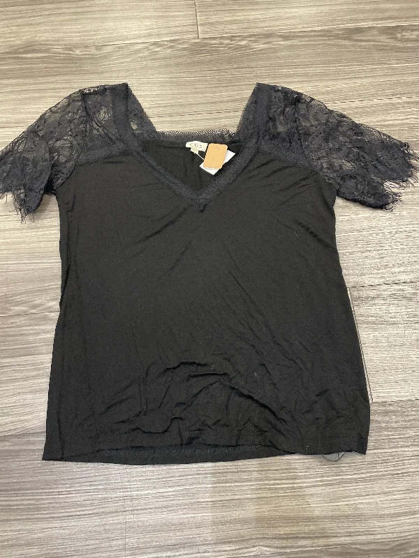 Teal women's topsTop Short Sleeve By Pol In Black, Size: L