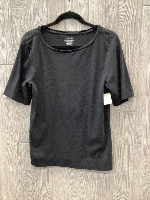 Affordable women's topsTop Short Sleeve By Chicos In Black, Size: S