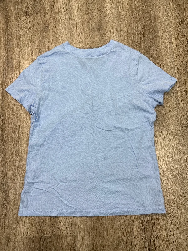 Moisture-wicking women's topsTop Short Sleeve Basic By A New Day In Blue, Size: S