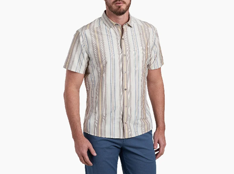 striped short-sleeved shirts for menMen's Intriguer Short-Sleeve Shirt - Sahara Sun