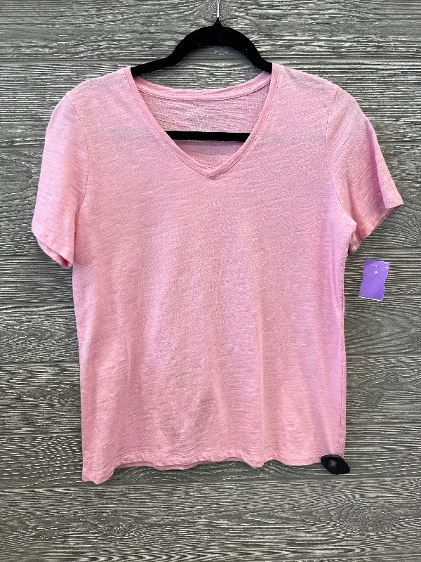 One-shoulder women's topsTop Short Sleeve By Talbots In Pink, Size: S