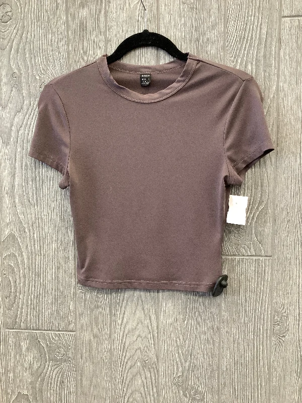 Transitional women's topsTop Short Sleeve By Shein In Brown, Size: S
