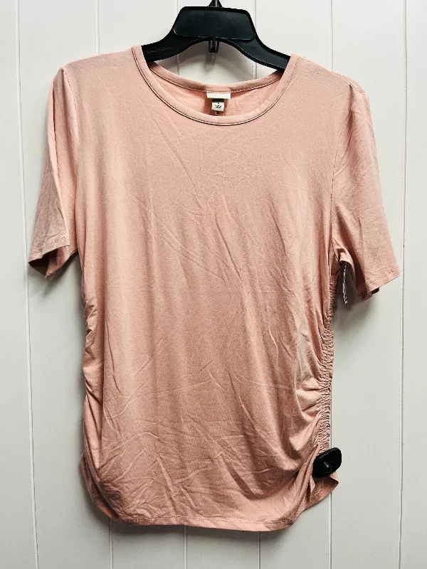 Limited edition women's topsTop Short Sleeve By A New Day In Pink, Size: L