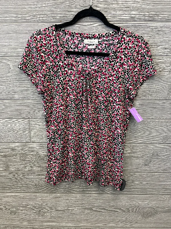 Coral women's topsTop Short Sleeve By Van Heusen In Floral Print, Size: Xs