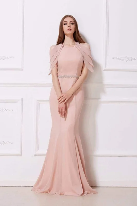 Dancewear dresses for performancesJ'Adore Dresses - J12019 Jewel Neck Mermaid Prom Gown