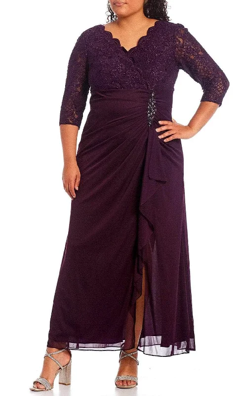 Long flowy dresses for womenAlex Evenings 84122469 - Ruched Cascade Dress