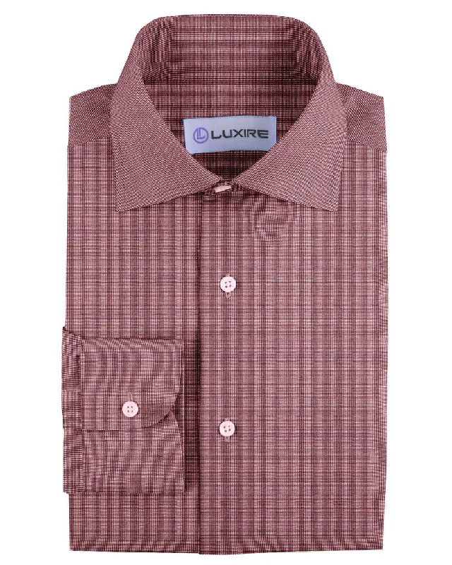 tops made from cotton for menCotton Poly: Dark Red End On End