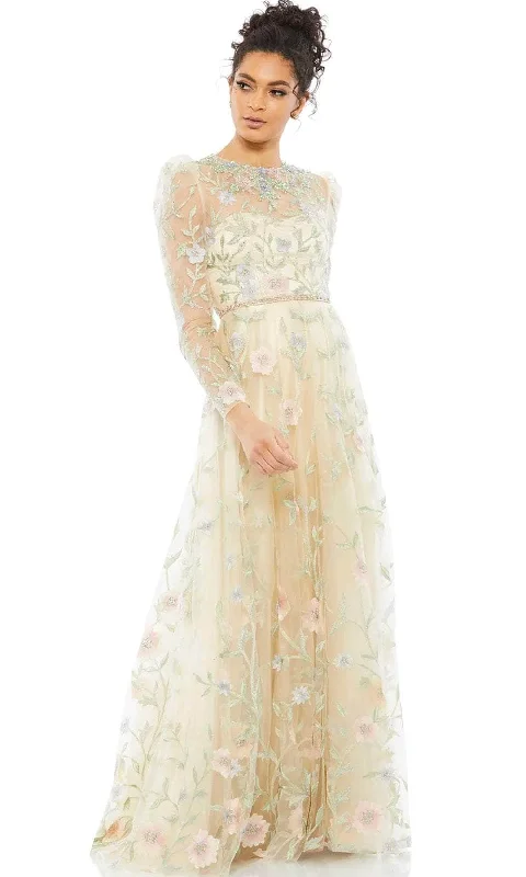 Sleeveless dresses for womenMac Duggal 11226 - Sheer Floral Embroidered Dress