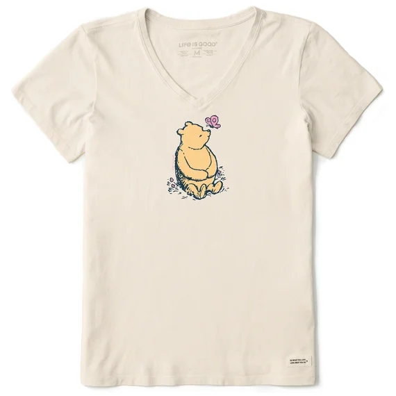 slim-fit short-sleeved shirts for menWomen's Winnie & Butterfly Crusher Vee