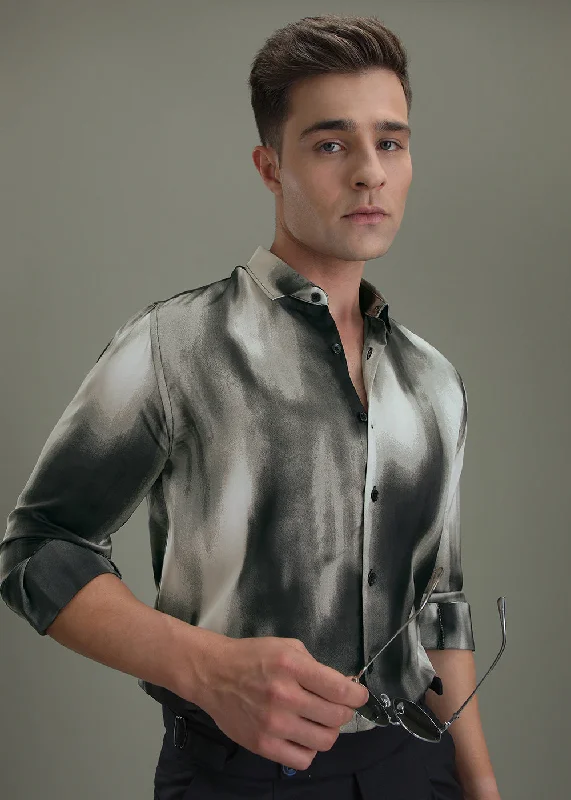 water-resistant jackets for menAbstract Grey Printed Shirt