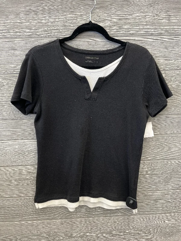 Water-resistant women's topsTop Short Sleeve By Coldwater Creek In Black, Size: S