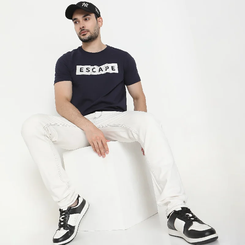 high-neck tops for menLarge Graphic Tees - Cotton Jersey Regular Fit T-Shirt
