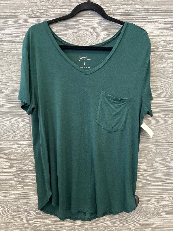 Spring women's topsTop Short Sleeve By Clothes Mentor In Green, Size: S