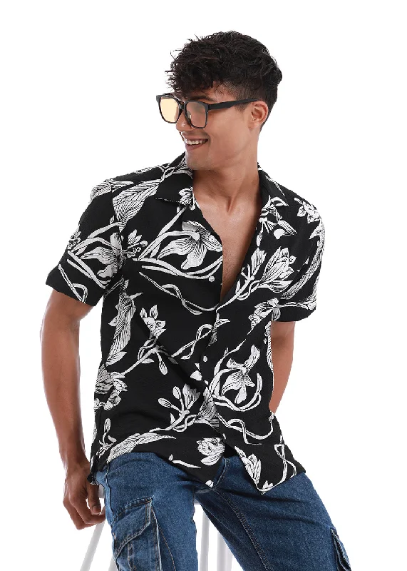 graphic tees for menTulip White Print Popcorn Shirt