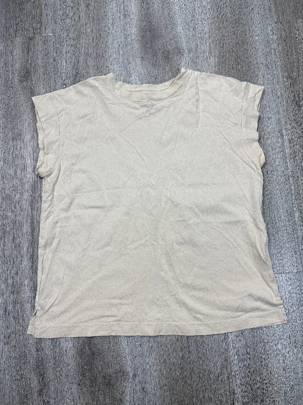 Transitional women's topsTop Short Sleeve Basic By A New Day In Tan, Size: S