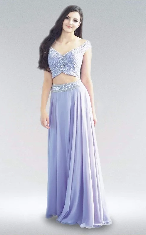 Vintage women's dressesJ'Adore Dresses - JC8072 Cap Sleeve Two Piece Prom Dress