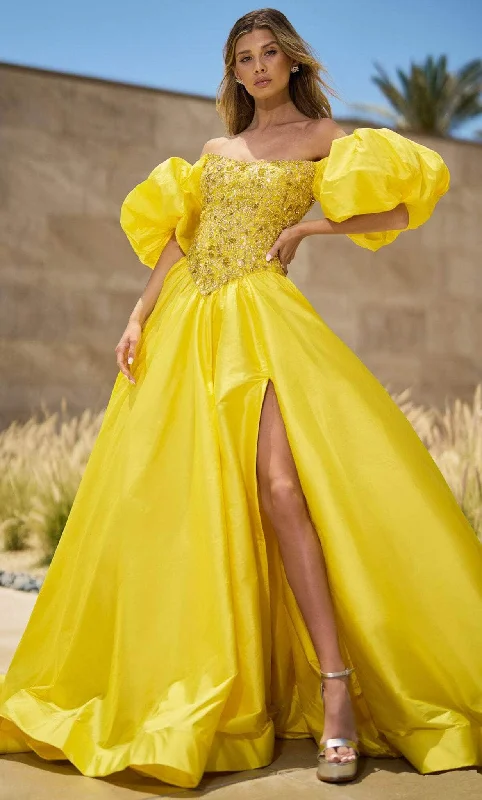 Party dresses for womenSherri Hill 55641 - Puff Sleeve Ballgown