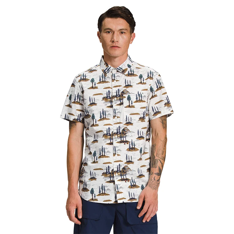 tropical short-sleeved shirts for hot weatherMen’s Short-Sleeve Baytrail Pattern Shirt
