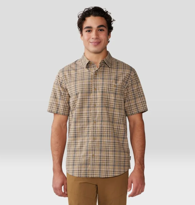 bold and colorful short-sleeved tops for menMen's Big Cottonwood Short Sleeve Shirt - Moab Tan Canopy Plaid
