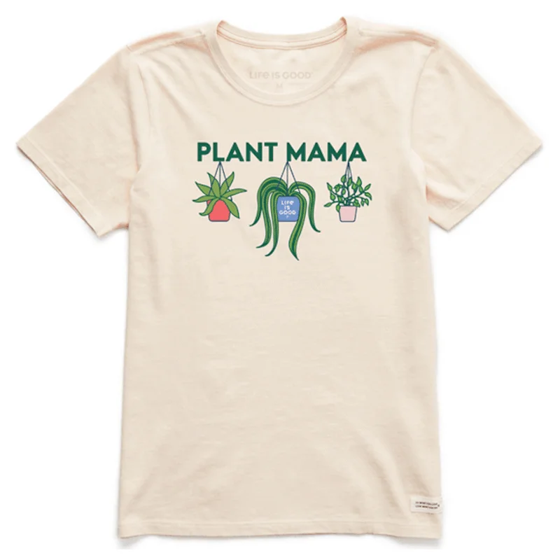 using a steamer on short-sleeved shirts for menWomen's Plant Mama Crusher Tee