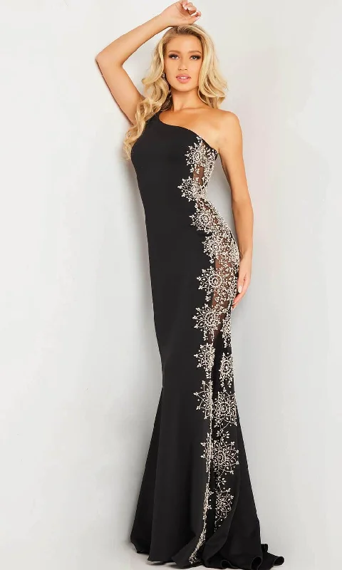 Vintage-inspired dresses for retro fashion loversJovani 22500 - Asymmetric Gown