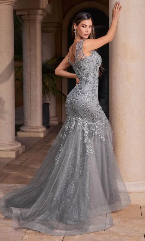 Bodycon dresses for womenLadivine CB128 - Sleeveless Floral Applique Gown
