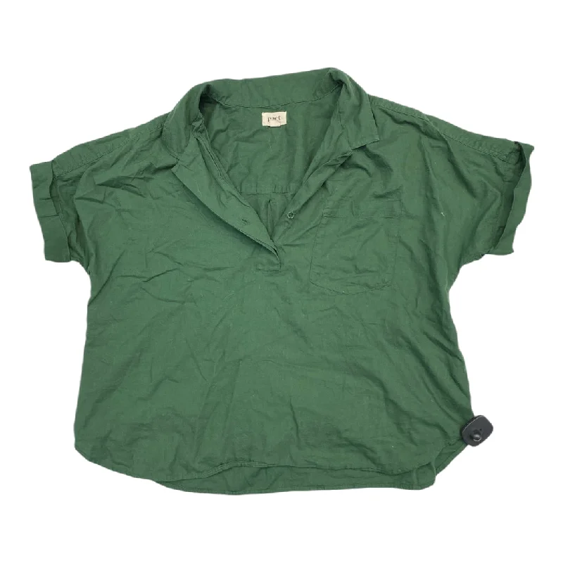 Women's casual topsTop Short Sleeve By Cmc In Green, Size: Xl