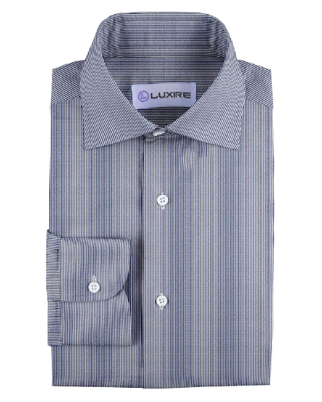 tailored jackets for menAlbini: Dark Blue Dress Stripe
