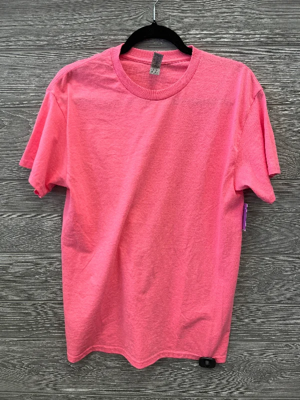 Plus-size women's topsTop Short Sleeve By Gildan In Pink, Size: M