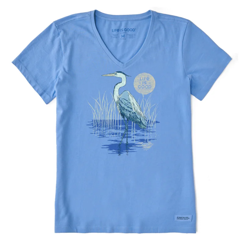 affordable short-sleeved shirts for menWomen's Heron on the Water Crusher-LITE Vee