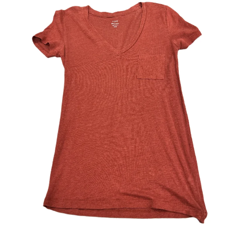 Designer women's topsTop Short Sleeve Basic By J. Crew In Orange, Size: Xxs