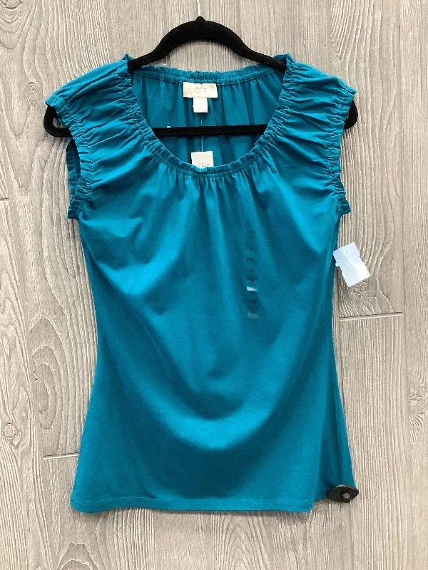 Autumn women's topsTop Short Sleeve By Loft In Blue, Size: M