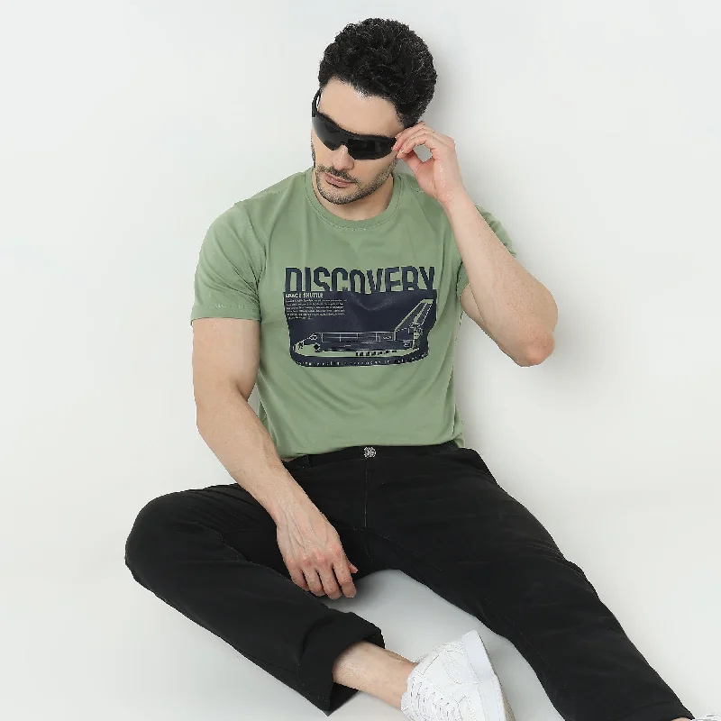 lightweight jackets for menRegular Fit Graphic T-Shirt