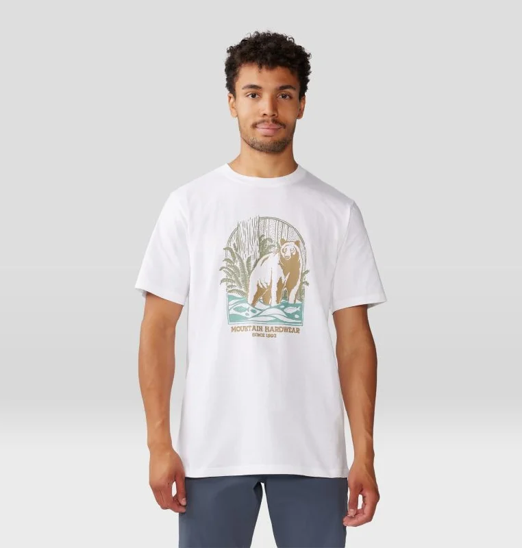 short-sleeved shirts for men with a tailored lookMen's Grizzly Bear Short Sleeve - White