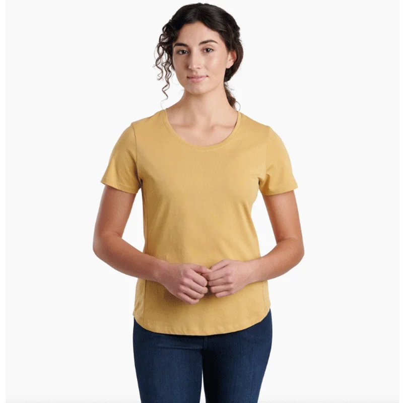 using a steamer on short-sleeved shirts for menWomen's Arabella Scoop Short Sleeve