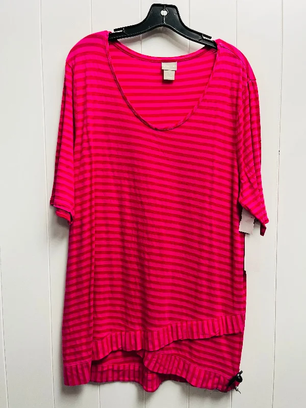 Vintage women's topsTop Short Sleeve By Chicos In Red, Size: Xl
