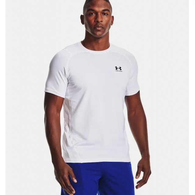 solid-color short-sleeved shirtsMen's Hg Armour Fitted SS