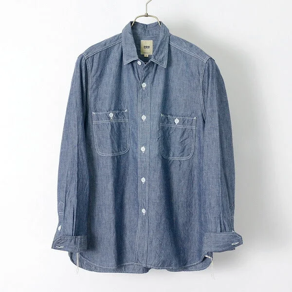henleys for menFOB FACTORY / F3378 Chambray Work Shirt