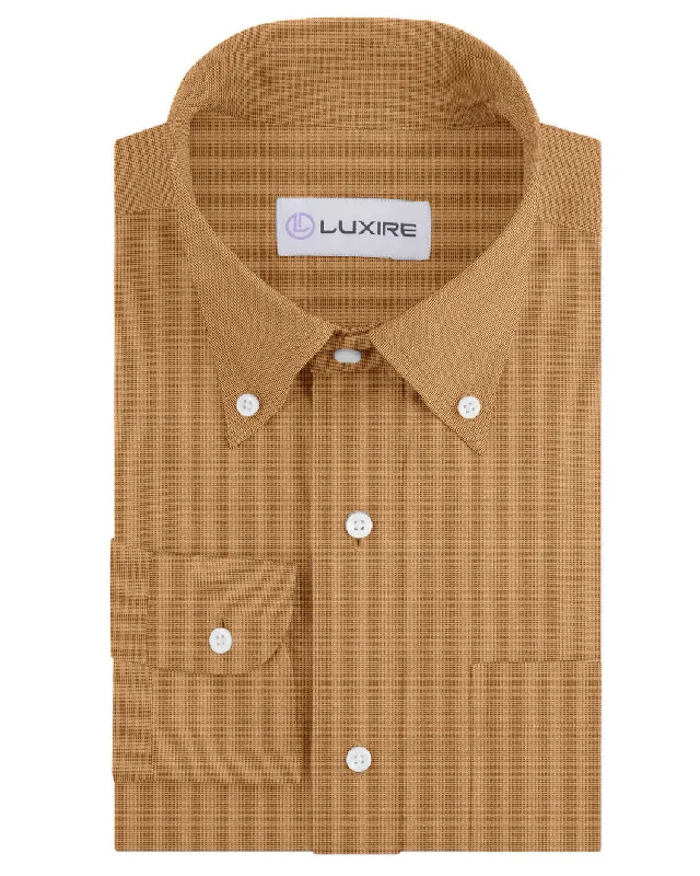 tops made from flannel for menCotton Poly: Sunset Orange End On End