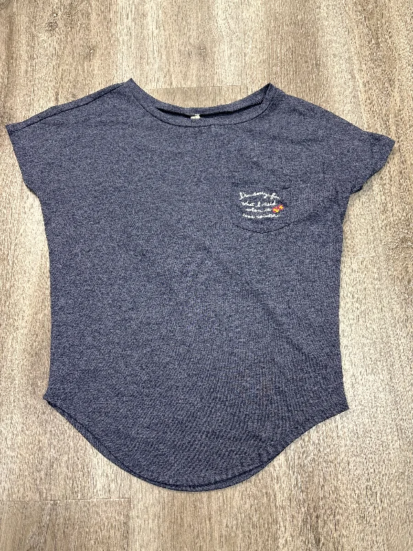 Luxury women's topsTop Short Sleeve By Live Love Dream In Navy, Size: Xs