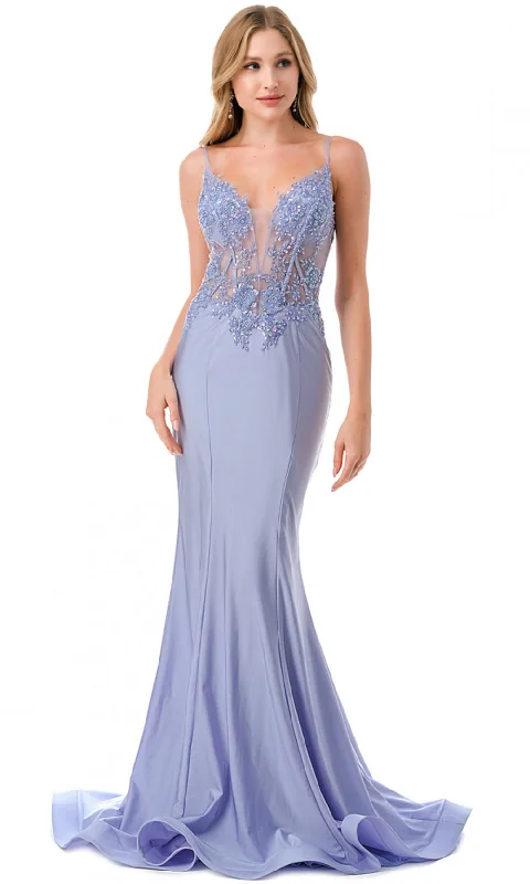 Layering dresses for versatile stylingTrevi Collection L2813 - Beaded Applique Evening Gown