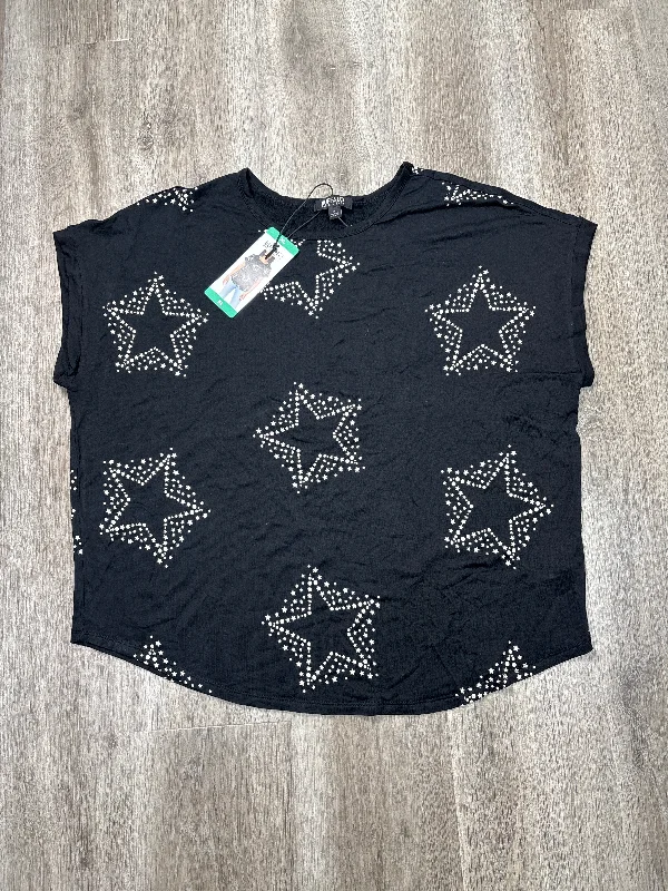 Local artisan women's topsTop Short Sleeve By Buffalo David Bitton In Black, Size: Xl