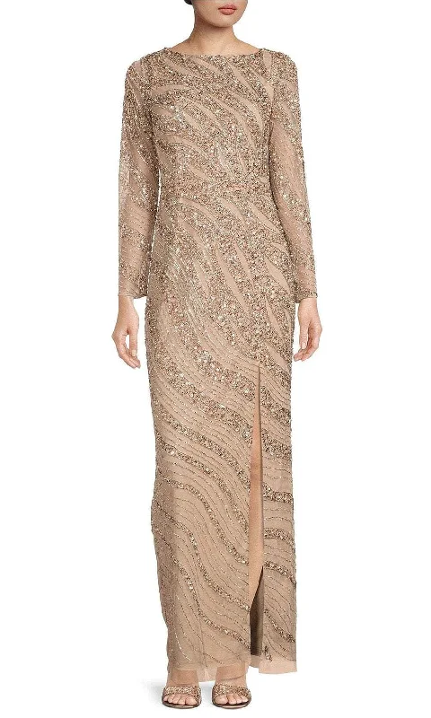 Sheath dresses for womenAidan Mattox MD1E207721 - Beaded Illusion Slit Gown