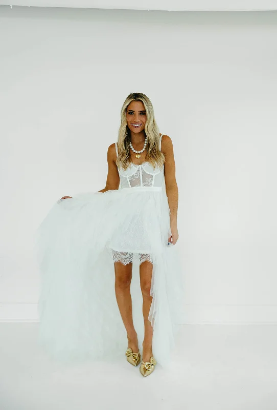 women's suit sets with ventless backsLittle Pretty Corset Dress - White