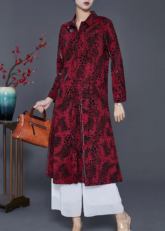 Satin dresses for womenLoose Mulberry Print Exra Large Hem Cotton Holiday Dress Spring