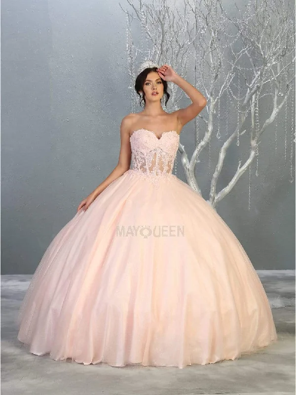 women's suit sets with fitted bodiesMay Queen - LK141 Strapless Sweetheart Corset Bodice Ballgown