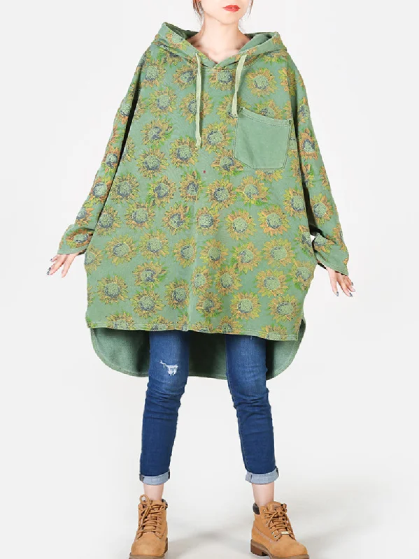 Chenille women's topsWomen's Elevate Your Style Multicolor Printed Hooded Shirt