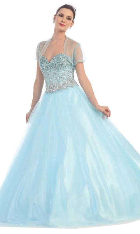 women's suit sets for weddingsMay Queen LK65 - Beaded Corset Bodice A-line Gown