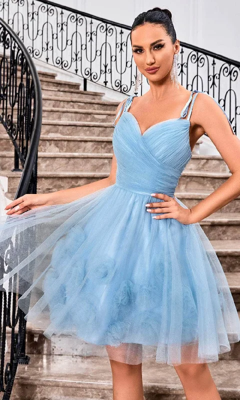 women's suit sets for plus sizesJ'Adore Dresses J24078 - V-Neck Rosette Accent Cocktail Dress