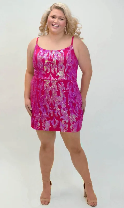 women's suit sets for interviewsSydney's Closet SC8123 - Sleeveless Sequin Lace Cocktail Dress